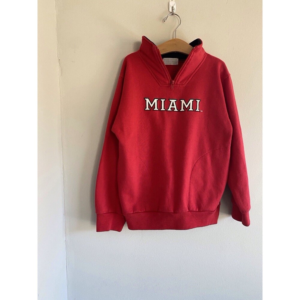 Third street Miami Youth sweatshirt quarter zip Red Long Sleeve